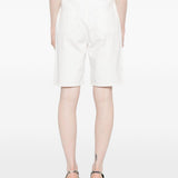 Shorts con taschei in bianco Loulou de saison - donna 