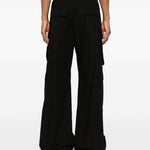 Pantaloni cargo con vita elasticizzata in nero Rick owens drkshdw - uomo 