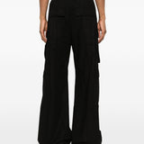 Pantaloni cargo con vita elasticizzata in nero Rick owens drkshdw - uomo 