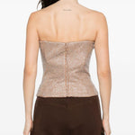 Top senza spalline decorato in beige Giuseppe di morabito - donna 