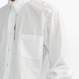 Camicia con dettaglio cut-out in bianco Random Identities - uomo 