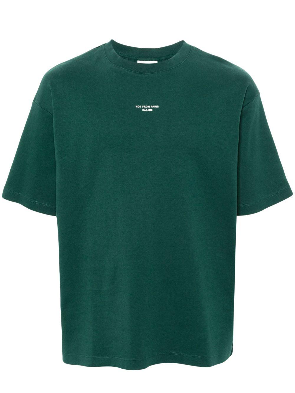 T-shirt le t-shirt slogan in verde Drole de monsieur - uomo 