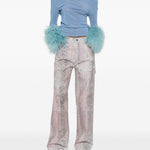 Jeans con stampa in blu e rosa Haikure - donna 