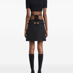 T-shirt con cut-out in nero Courrèges - donna 