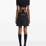 T-shirt con cut-out in nero Courrèges - donna 