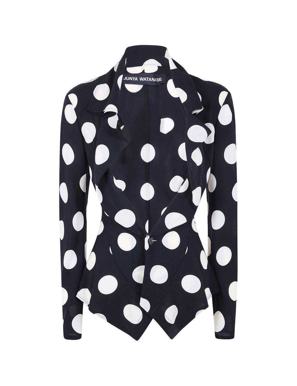 Blazer a pois in nero e bianco 