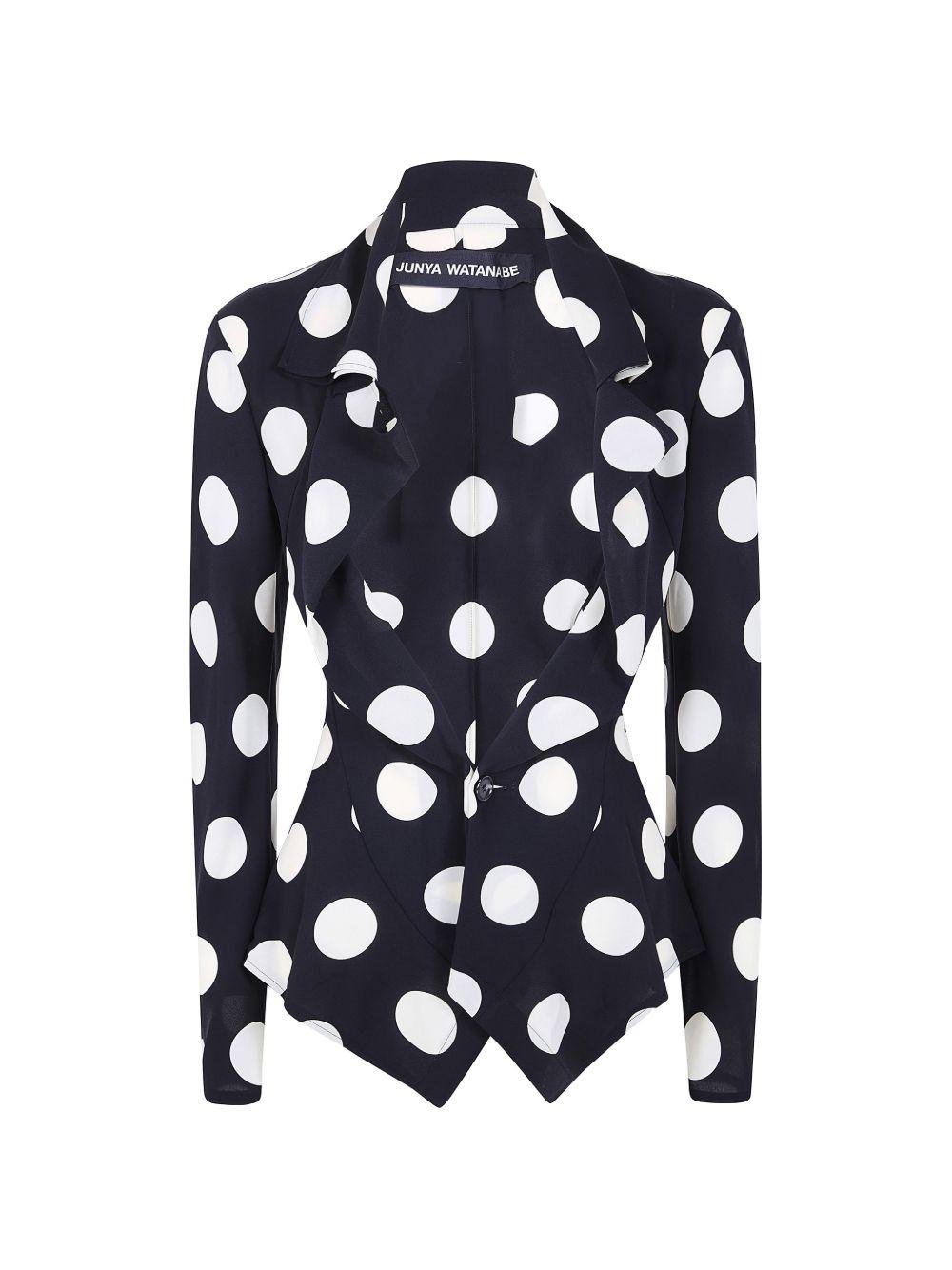Blazer a pois in nero e bianco 
