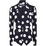 Blazer a pois in nero e bianco 