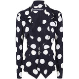 Blazer a pois in nero e bianco 