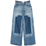 Jeans larghi a gamba larga in blu Ganni - donna 