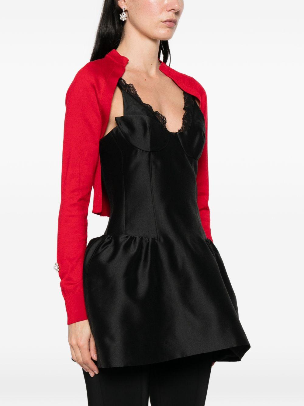 Cardigan con cristalli in rosso Simone rocha - donna 