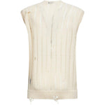 Gilet in maglia a coste in beige Laneus - uomo 