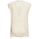 Gilet in maglia a coste in beige Laneus - uomo 