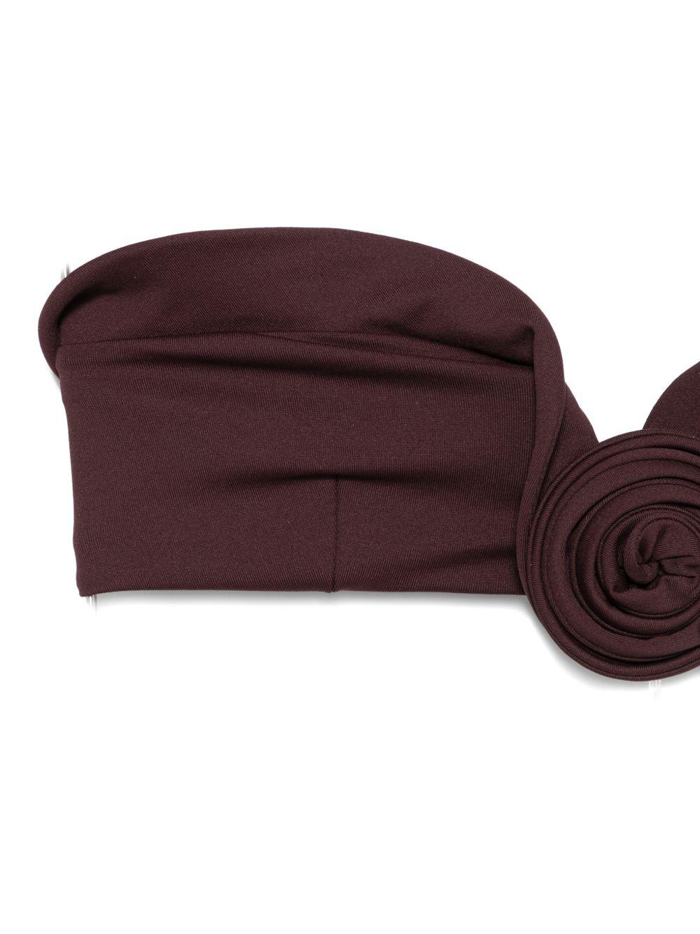 Top bikini con dettaglio a rosetta in bordeaux Magda butrym - donna 