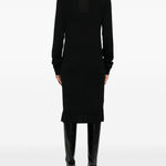 Abito midi a collo alto in nero Toteme - donna 