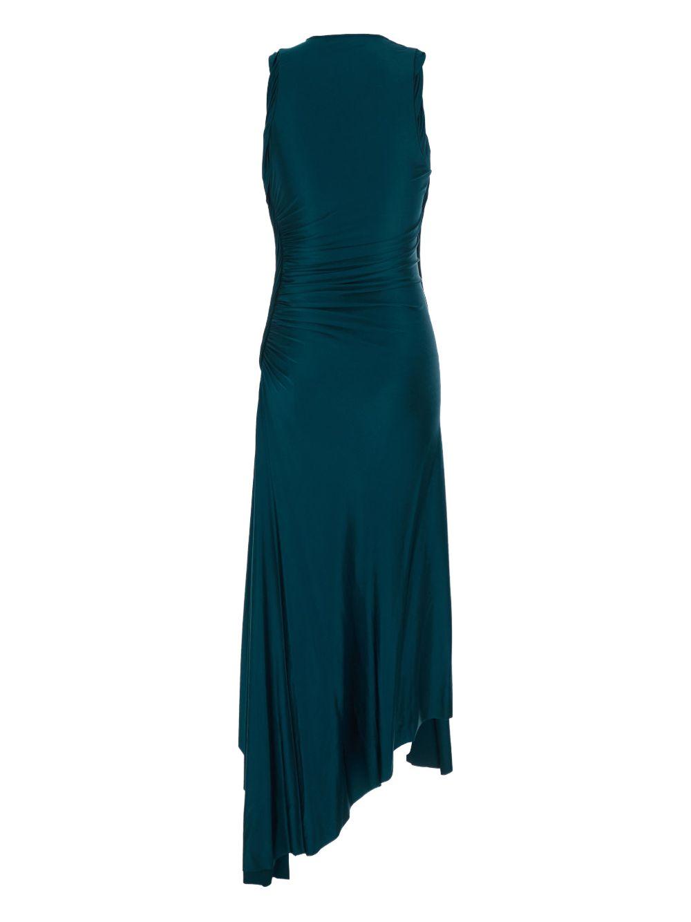 Abito midi asimmetrico in blu ottanio Victoria Beckham - donna 