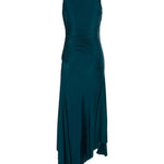 Abito midi asimmetrico in blu ottanio Victoria Beckham - donna 