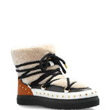 Stivali stringati con borchie in beige Inuikii - donna 