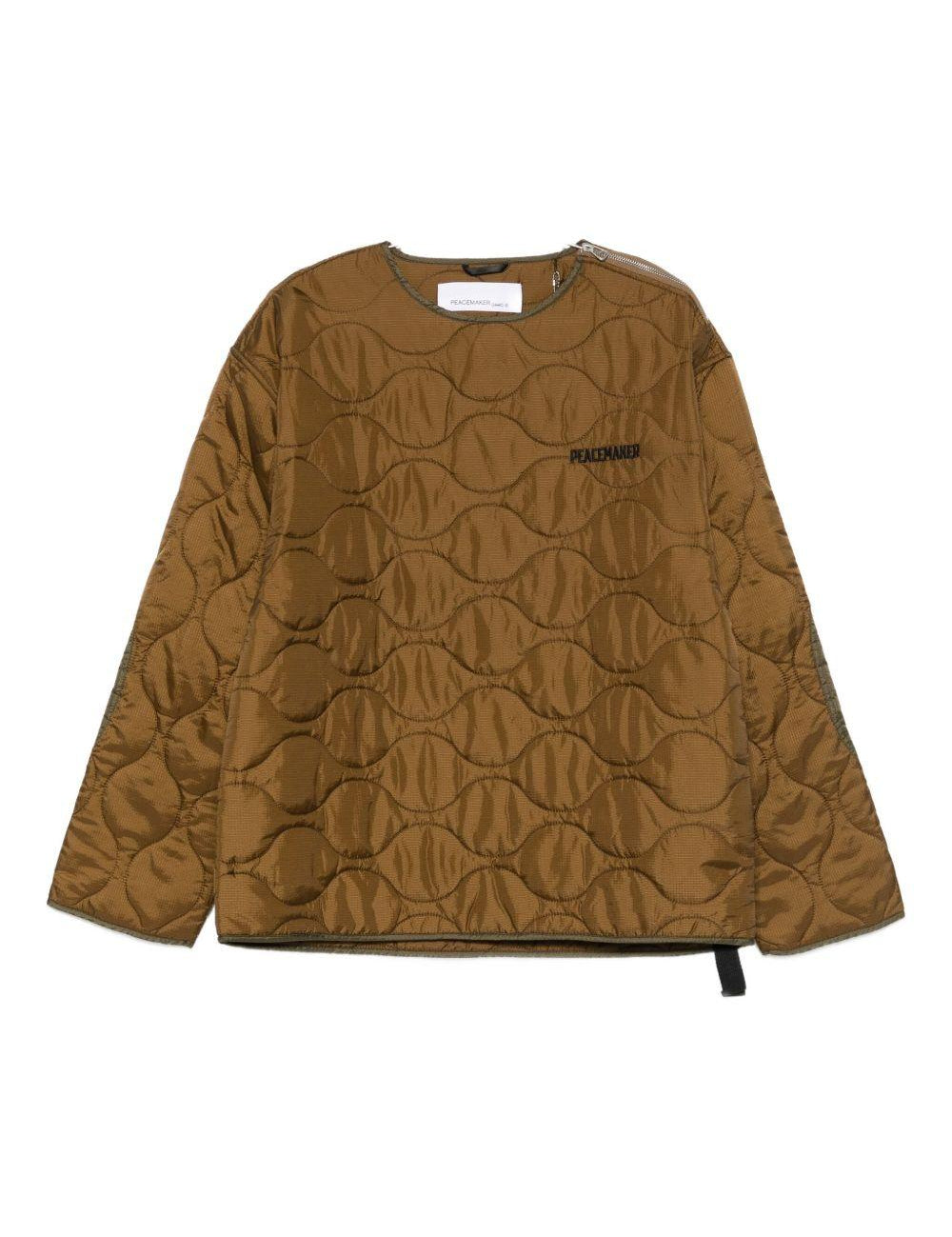 Giacca trapuntata con zip in marrone Oamc Peacemaker - uomo 