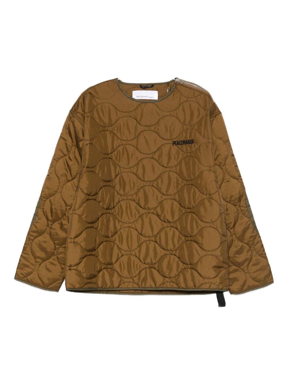Giacca trapuntata con zip in marrone Oamc Peacemaker - uomo 