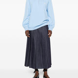 Felpa con colletto in contrasto blu SHUSHU/TONG - donna 