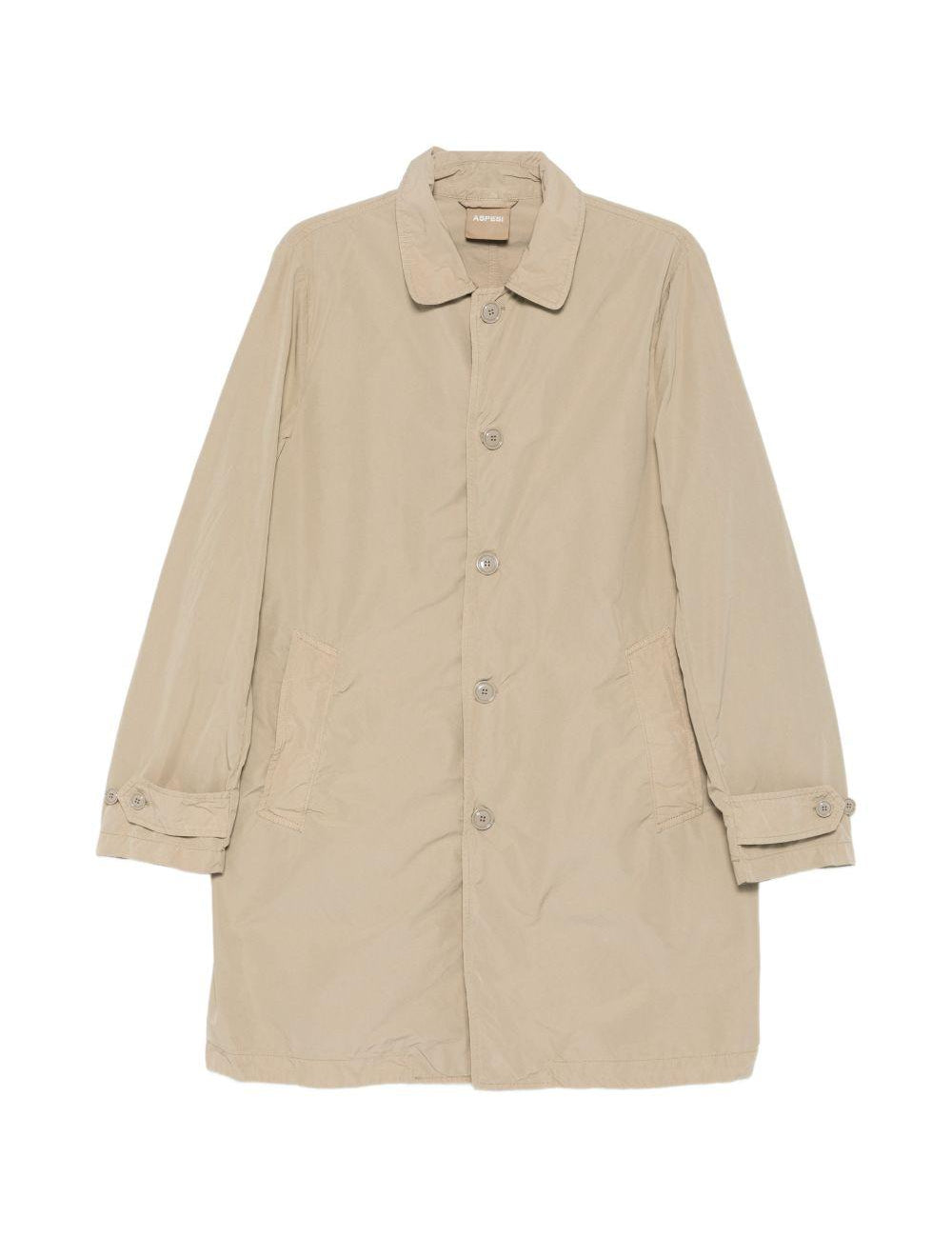 Cappotto con bottoni Lemon in beige Aspesi - uomo 