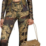 Pantaloni P-Affal in verde Diesel - donna 