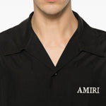 Camicia a maniche corte in nero 