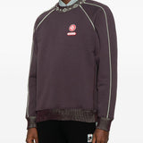 Felpa con rifiniture logo in viola Casablanca - uomo 