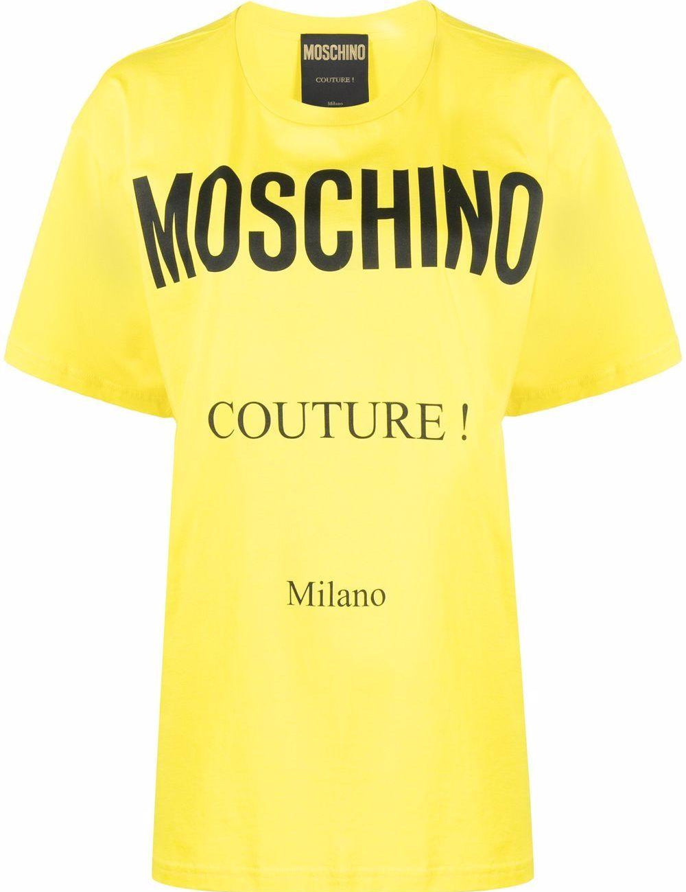 T-shirt Couture in giallo Moschino - donna 