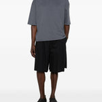 T-shirt a maniche corte con pannelli in grigio Comme des garcons homme - uomo 