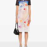Abito midi con stampa multicolore Casablanca - donna 