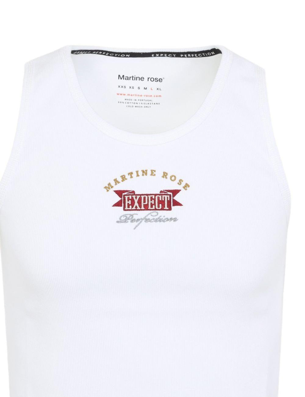 Canotta con stampa del logo in bianco Martine rose - unisex 
