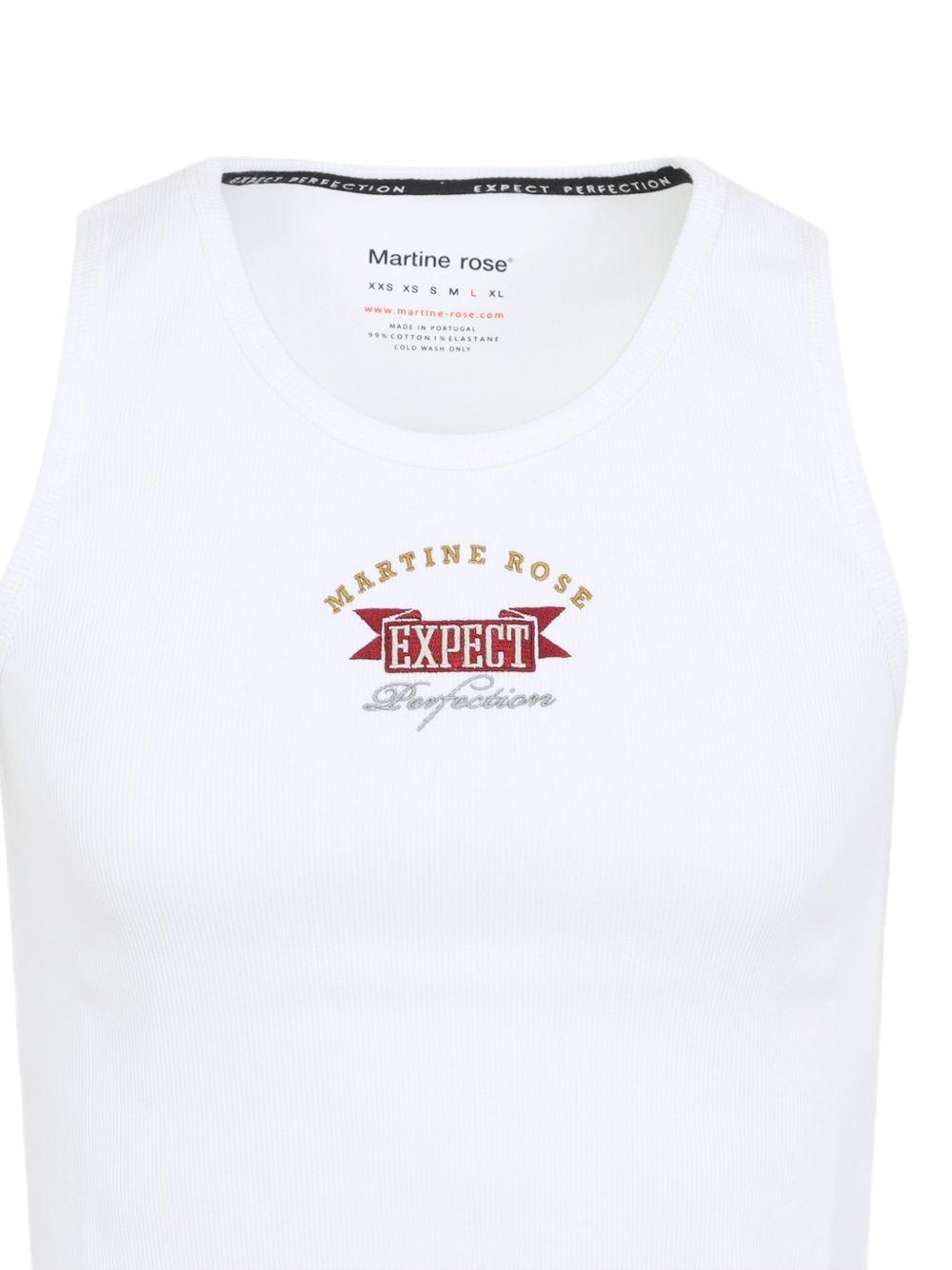 Canotta con stampa del logo in bianco Martine rose - unisex 