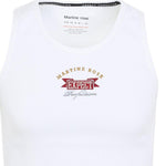 Canotta con stampa del logo in bianco Martine rose - unisex 