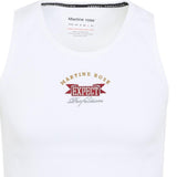 Canotta con stampa del logo in bianco Martine rose - unisex 
