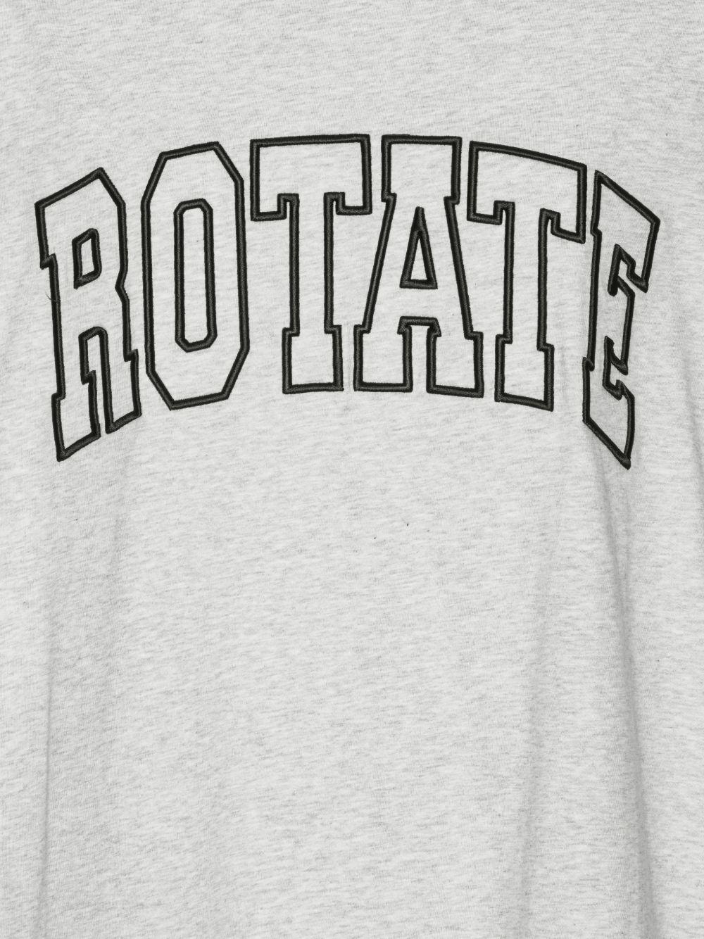 T-shirt con logo in grigio Rotate - donna 