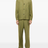 Giacca-camicia con ricamo in verde Laneus - uomo 