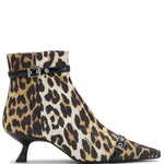 Stivaletti con stampa leopardata in marrone Ganni - donna 