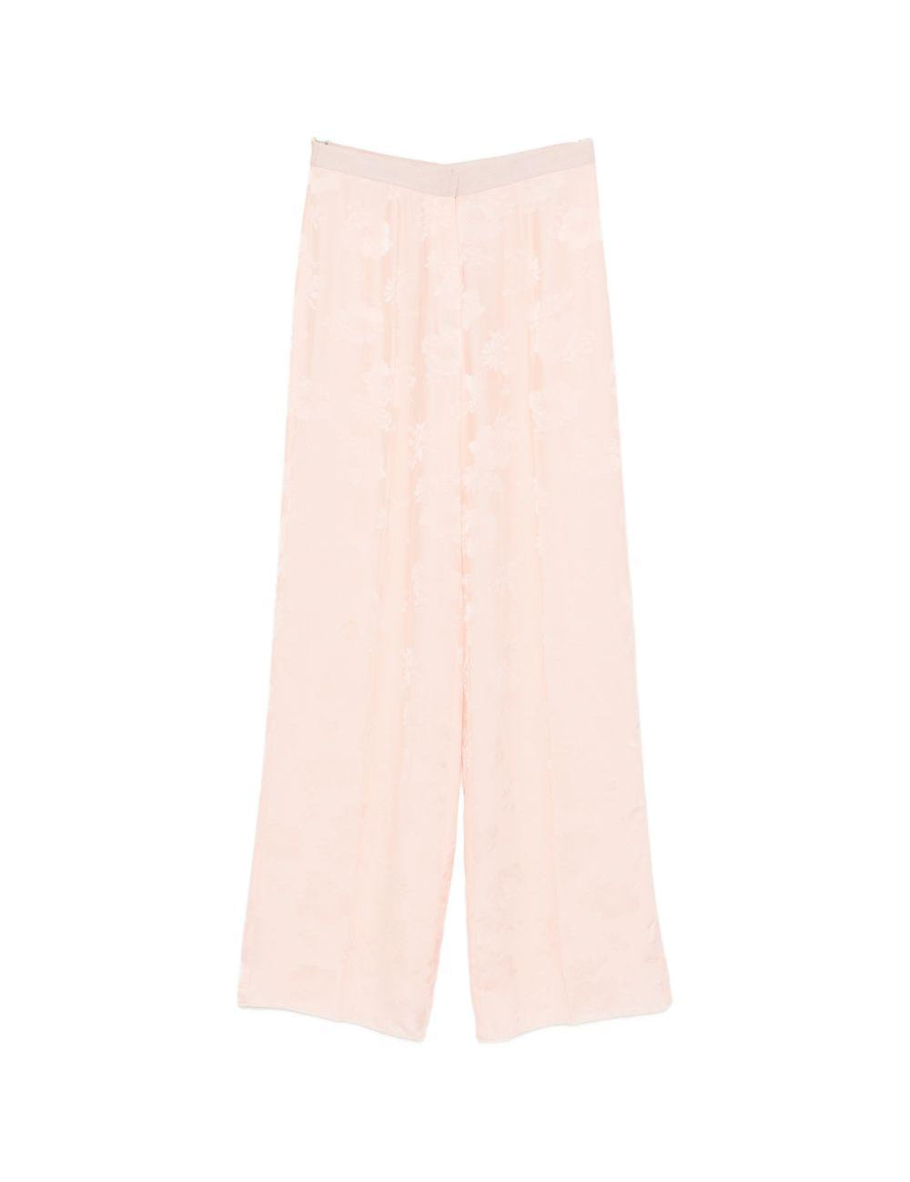 Pantaloni stampa jacquard in rosa Forte Forte - donna 