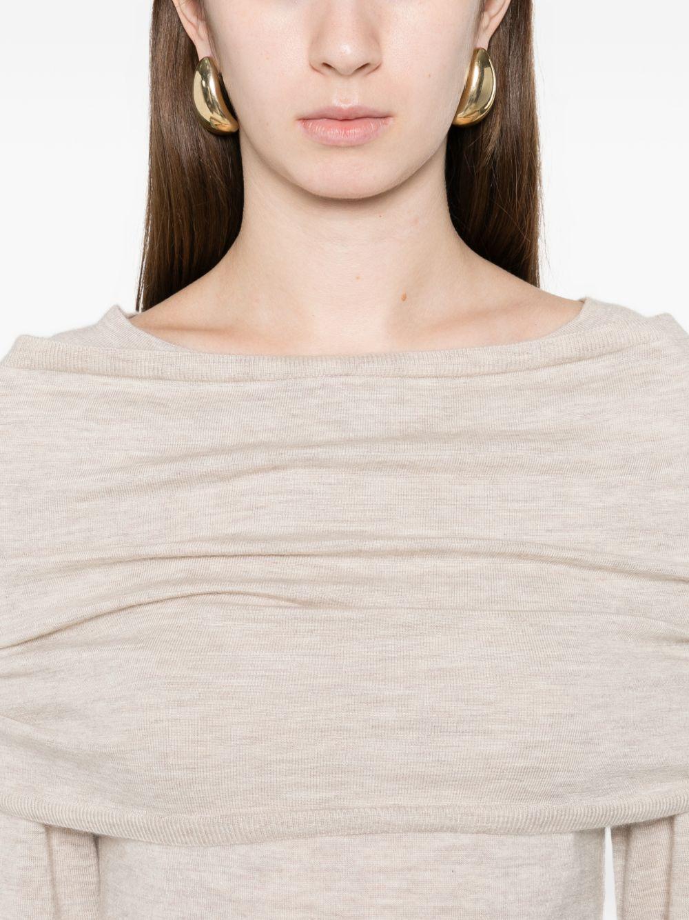 Maglione con spalle scoperte faretra in beige Maxmara - donna 