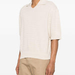 Polo in maglia in avorio Jacquemus - uomo 