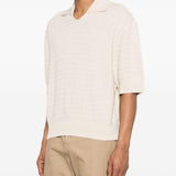 Polo in maglia in avorio Jacquemus - uomo 