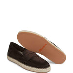 Mocassini in pelle in marrone Santoni - uomo 