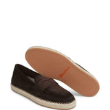 Mocassini in pelle in marrone Santoni - uomo 
