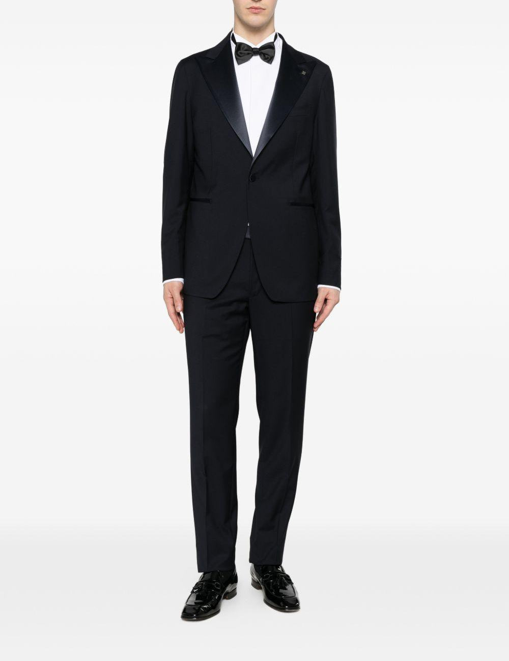Completo monopetto con revers a lancia in nero Tagliatore - uomo 
