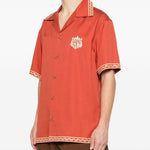 Camicia a maniche corte in rosso Drole de monsieur - uomo 
