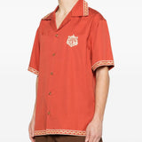 Camicia a maniche corte in rosso Drole de monsieur - uomo 