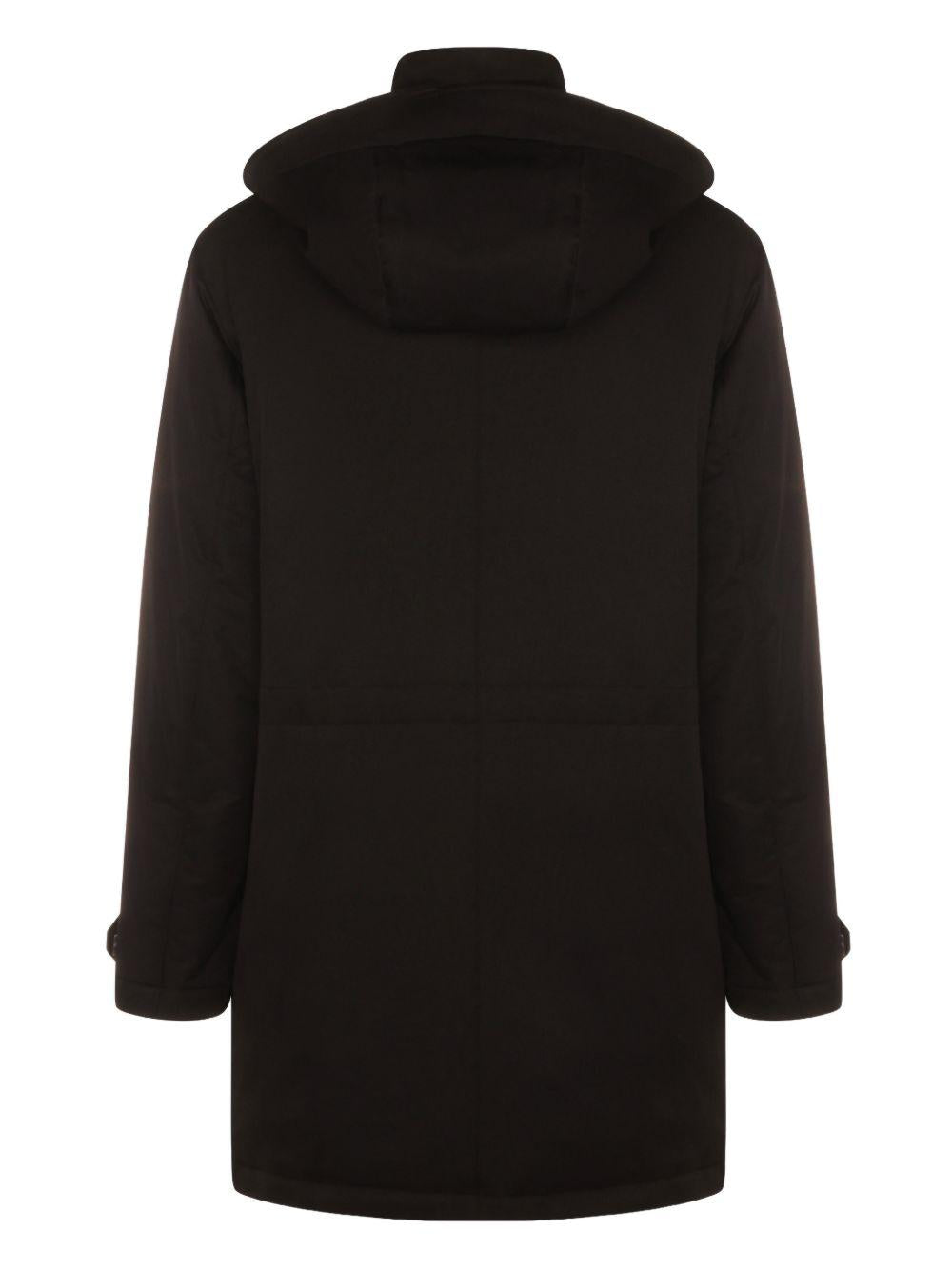 Parka con cappuccio in nero Zegna - uomo 