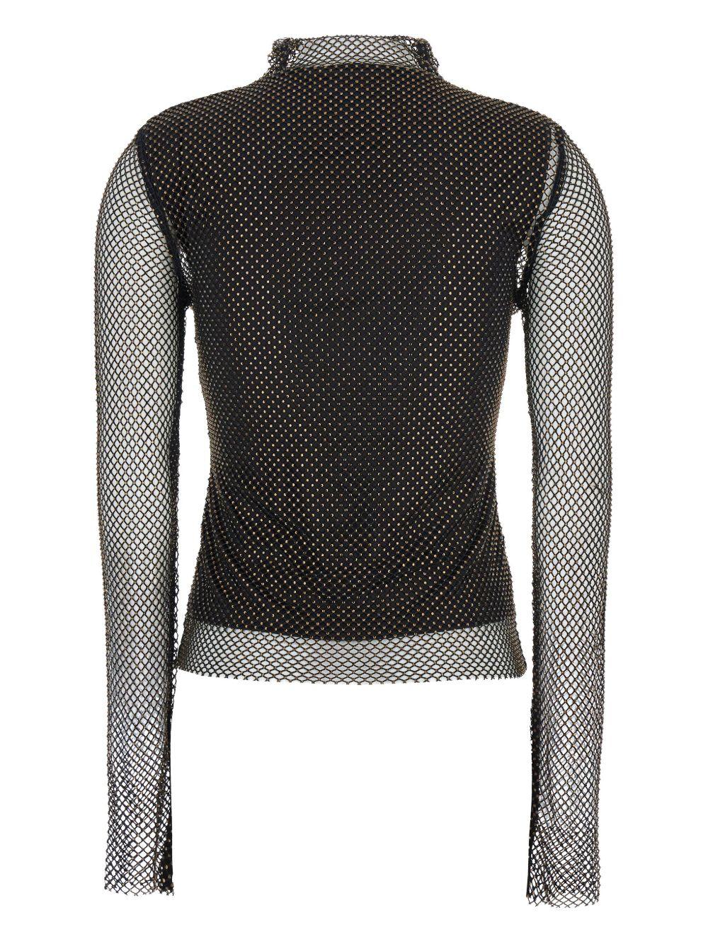 Top Gerarda a maniche lunghe in rete in nero Maxmara sportmax - donna 